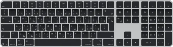 Magic Keyboard with Touch ID and Numeric Keypad for Mac models with Apple silicon (USB-C) Black Keys